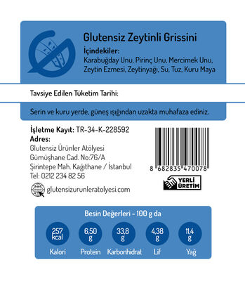 GUA Grissini - Zeytinli 80g